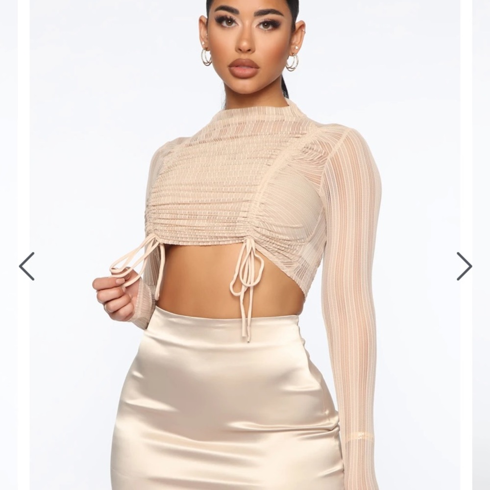 Sheer nude top